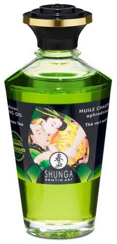 Shunga - melegítő hatású masszázsolaj - zöld tea (100ml)